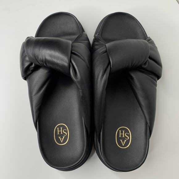 ASH Shilo Leather Platform Chunky Slide Sandal Womens Black US 8 - Picture 12 of 12
